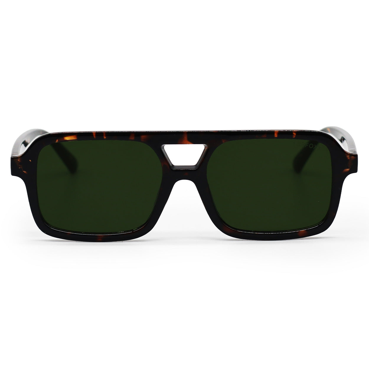 Atlas - Green Tortoise Squared Sunglasses – TopFoxx