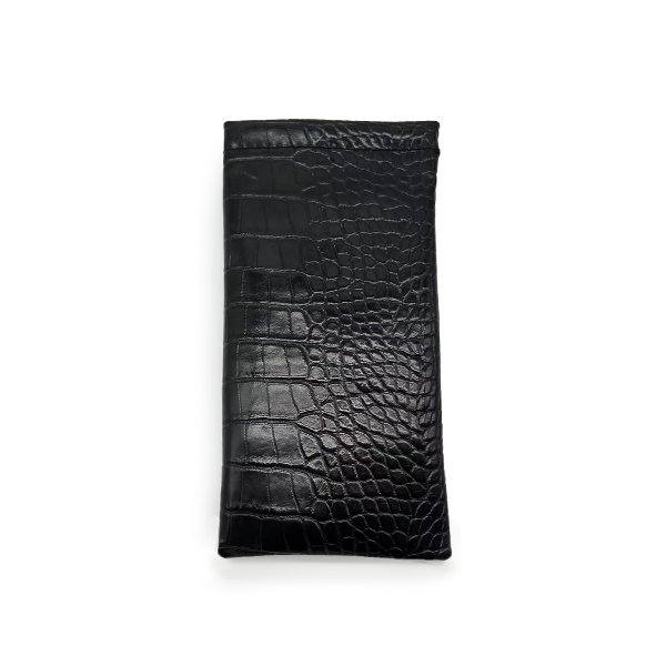 Sort Croco Soft Pouch