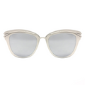 Topfoxx - Candy - Rose Gold Cat Eye Sunglasses for Women - Silver mirrored sunglasses