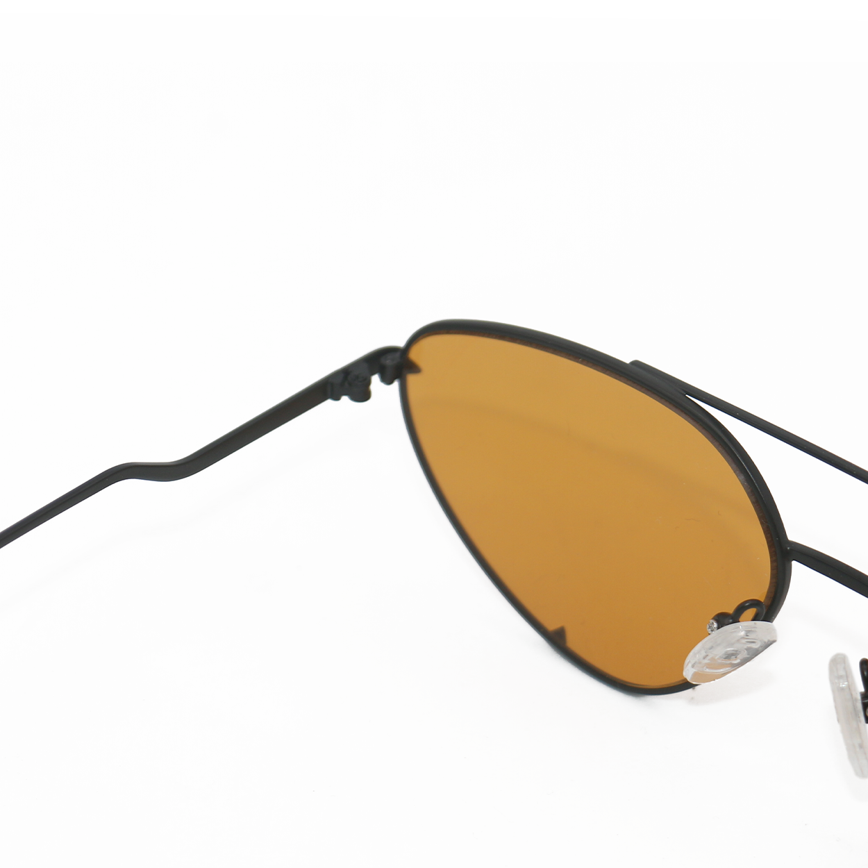 Lucky Star | Yellow Cat-Eye Aviator Women's Sunglasses | Arm Details | TopFoxx