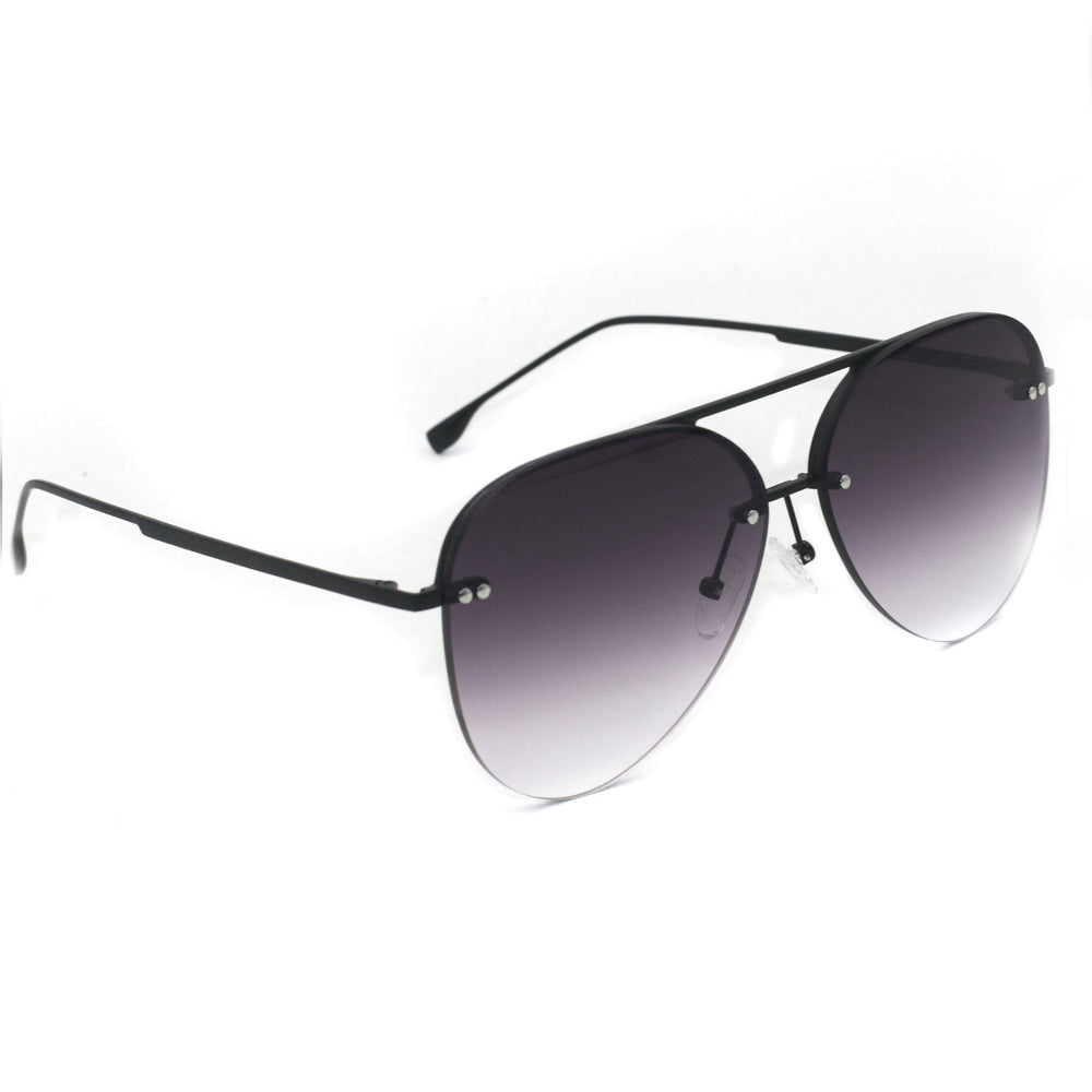 TopFoxx - Narrow Megan 2 - Faded Black Aviators Sunglasses For Women - Side Details