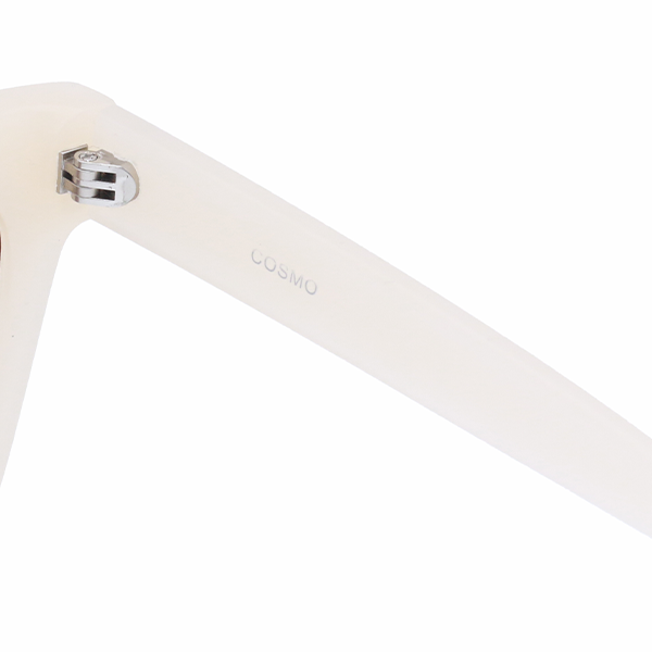 TopFoxx - Cosmo - White Oversized Cat Eye Sunglasses for Women - Designer Sunglasses - Brown lense