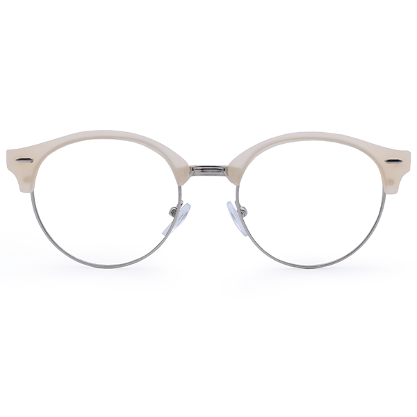 TopFoxx - Harper Nude - Round Anti-Blue Light Glasses for Women