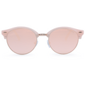 TopFoxx - Harper Rosegold - Oversized Mirrored Round Sunglasses for Women - Trendy Sunnies