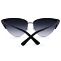 TopFoxx Ava Black Women's Trendy Cat Eye Sunglasses - Back Profile