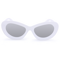 Topfoxx - Jackie Silver - Mirrored Round Sunglasses for Women - Oversized Sunnies