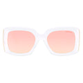TopFoxx Bardot Rose Gold Square Oversized Sunglasses for Women - Mirrored Sunglasses