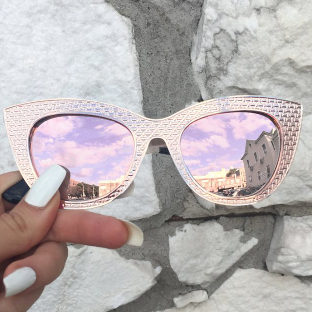 Topfoxx Sunglasses Selena Cat Eye Rose Gold
