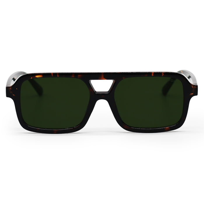 Atlas - Green Tortoise Squared Sunglasses