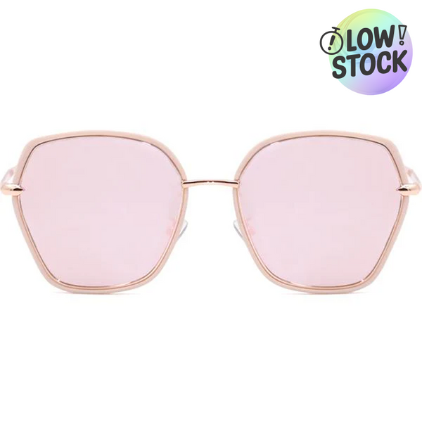 Maya Rose Gold Oval Sustainable Sunglasses – TopFoxx display picture 1