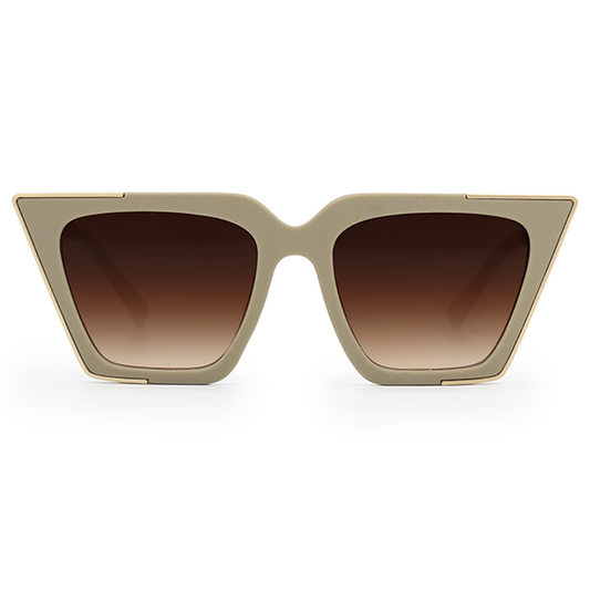 The CEO - Sustainable Nude Frame Brown Lens Cateye Sunglasses