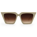The CEO - Sustainable Nude Frame Brown Lens Cateye Sunglasses