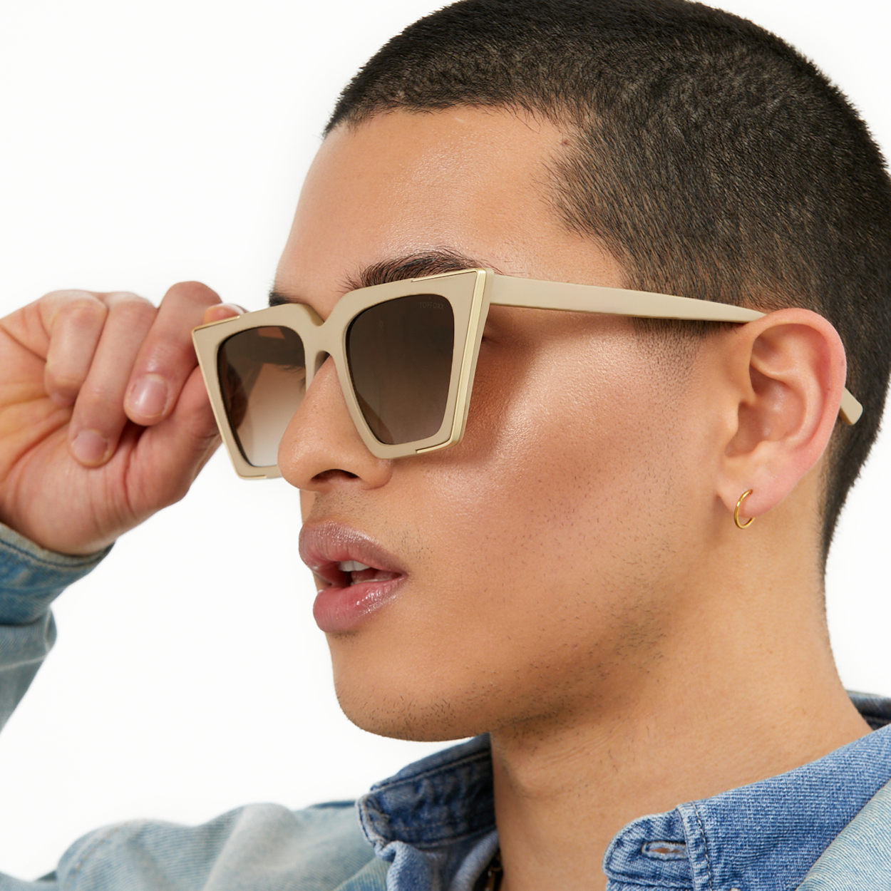 The CEO - Sustainable Nude Frame Brown Lens Cateye Sunglasses