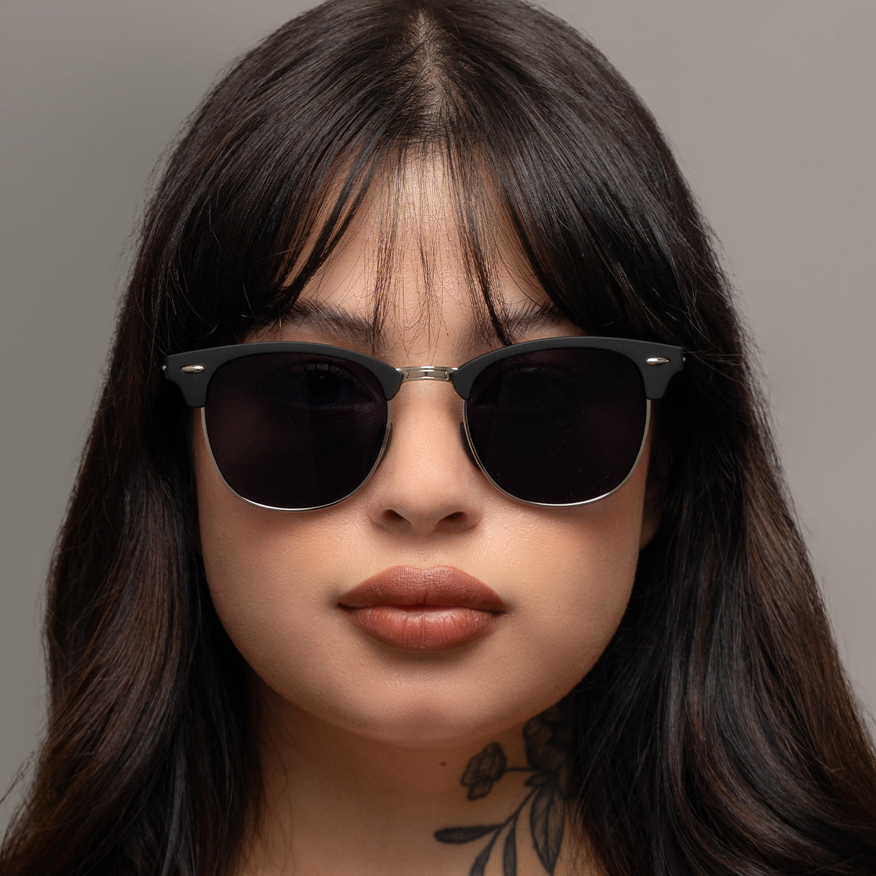 マスターズ　サングラス The Masters – Tangle Free Black Clubmaster Sunglasses – TopFoxx