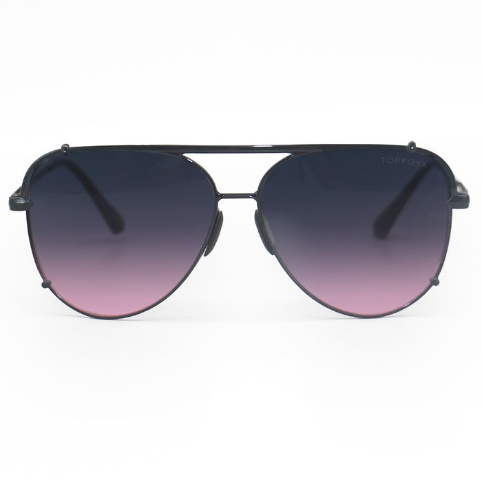 Cristina - Tangle Free - Faded Purple & Pink Aviator Sunglasses