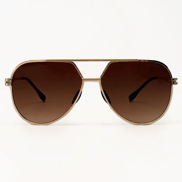 Untangled X Emily - Tangle Free - Brown Aviator Sunglasses