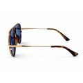 Ivy Luxe - Blue Tangle-Free Round Aviator Sunglasses