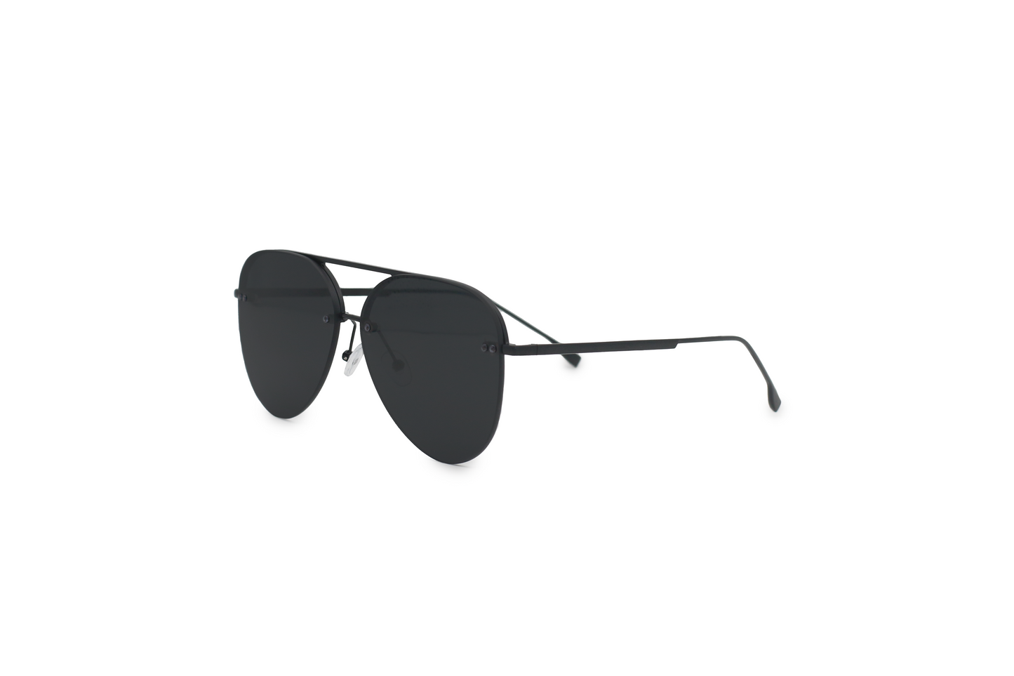 Smaller Megan 2 Jet Black- Aviator Sunglasses