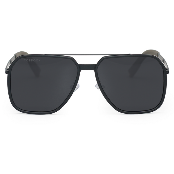 Nova Black - Squared Aviators - TopFoxx