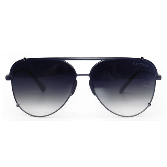 Smaller Cristina - Tangle Free - Faded Black Aviator Sunglasses Black