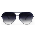 Smaller Cristina - Tangle Free - Faded Black Aviator Sunglasses Black