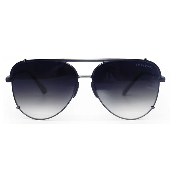 Smaller Cristina - Tangle Free - Faded Black Aviator Sunglasses Black