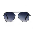 Smaller Cristina - Faded Black - Tangle Free Round Aviator Sunglasses