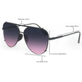 Smaller Cristina - Tangle Free - Faded Purple & Pink Aviator Sunglasses