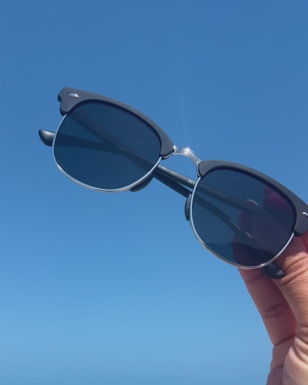 The Masters – Tangle Free Black Clubmaster Sunglasses – TopFoxx
