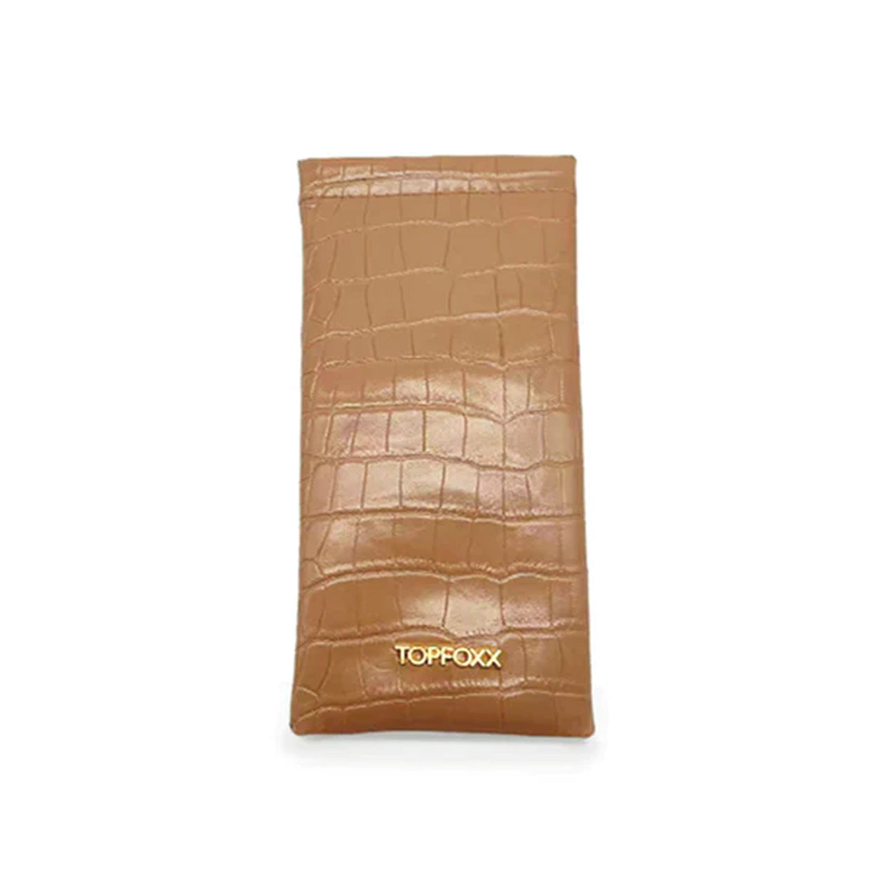 Pochette souple croco nude