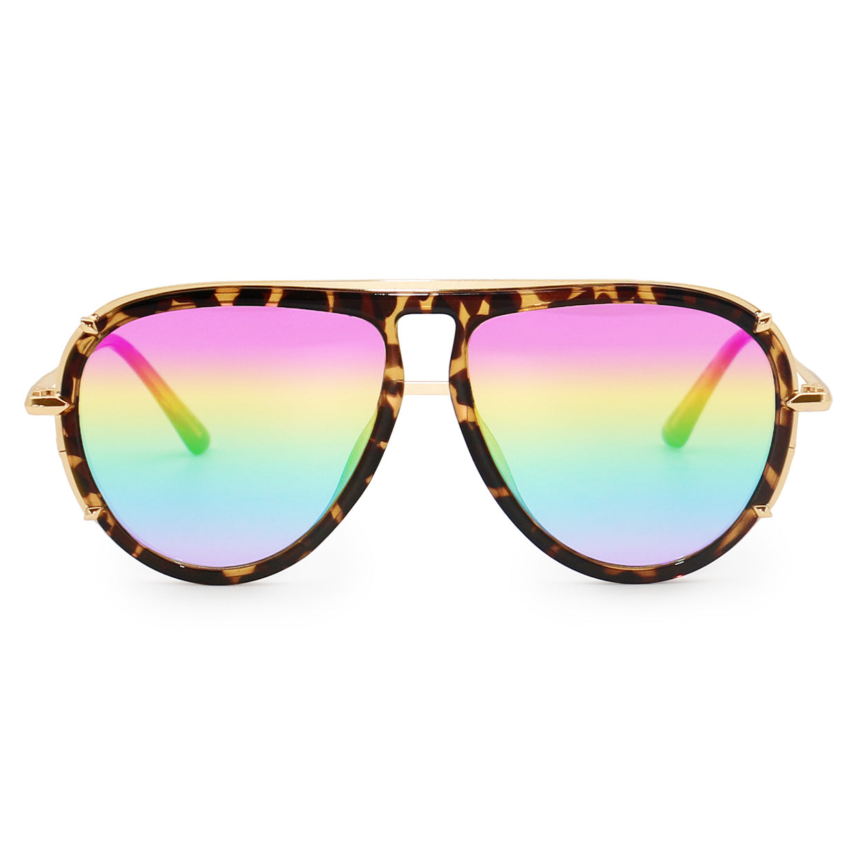 Ivy Luxe - Pride Tangle-Free Round Aviator Sunglasses