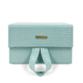 Turquoise Faux Croco Travel Case