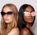 TopFoxx - Venice 2 Faded Black - Oversized Cat Eye Sunglasses for Women - Models