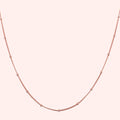 Topfoxx Jewelry Sterling Silver Necklace Whisper Rose Gold Chain