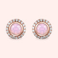 Topfoxx Jewelry Sterling Silver Rebel Earrings Pink Crystal 