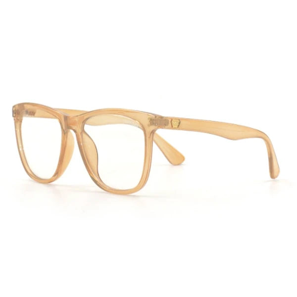 TopFoxx Audrey Prescription Tan Frame Side Profile - Best Prescription Glasses for Women Trendy