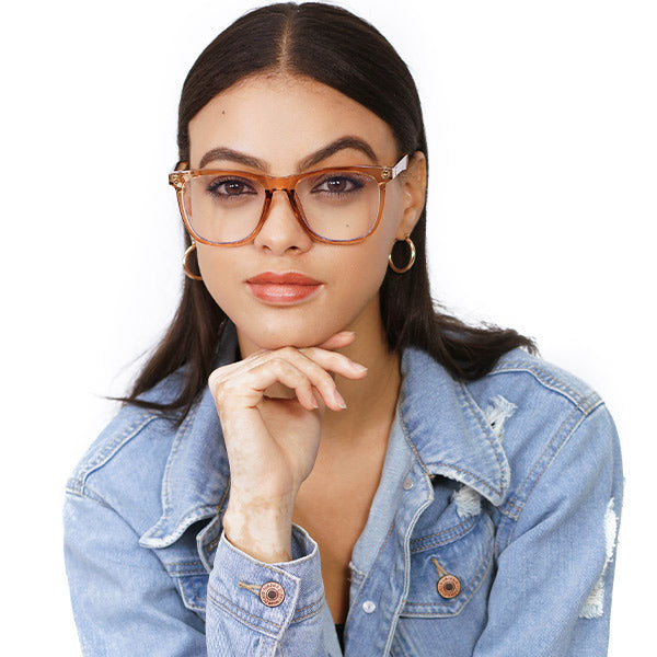 TopFoxx Audrey Prescription Tan - Custom Prescription Glasses for Women