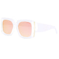 TopFoxx Bardot Rose Gold Square Oversized Sunglasses for Women - Mirrored Sunglasses - Side Profile