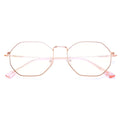 Octagon Prescription Glasses for Women - Betty Rose Gold Octagon Prescription Glasses- TopFoxx