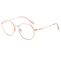 Octagon Prescription Glasses for Women - Betty Rose Gold Octagon Prescription Glasses- TopFoxx - Side Profile