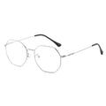 Silver Octagon Anti Blue Light Glasses for Women - Betty Silver Octagon Blue Light Glasses- TopFoxx - Side Profile