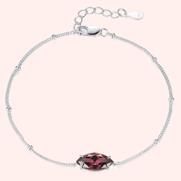 Topfoxx Jewelry Sterling Silver Bracelet Limelight Rhodonite Crystal