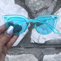 Topfoxx Sunglasses Brittany Coral Blue Crystal Frame
