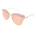 Topfoxx - Candy - Rose Gold Polarized Sunglasses - Mirrored Cat Eye Shades for Women - Side Profile