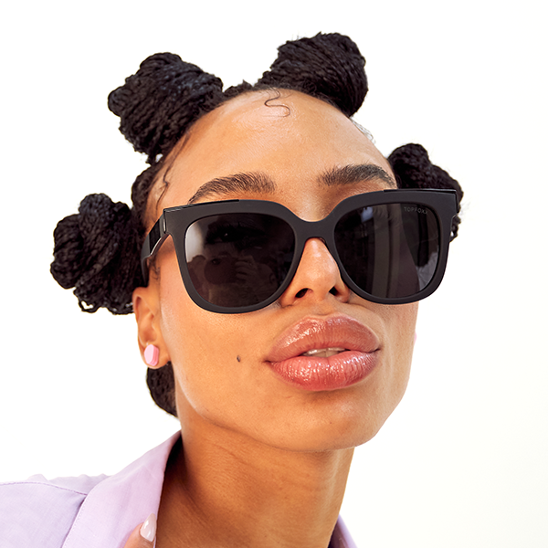 Topfoxx - Coco Black Cat-Eye Sunglasses - Model 1 