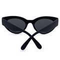 TopFoxx - Elizabeth - Black Oversized Cat Eye Sunglasses for women -  Fashion Sunnies - Back Profile