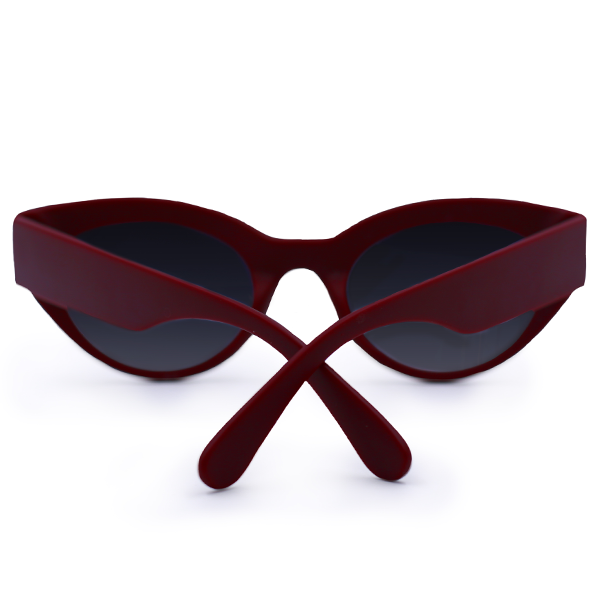 TopFoxx - Elizabeth - Ruby Oversized Cat Eye Sunglasses for Women- Stand Out Sunnies - Back Profile