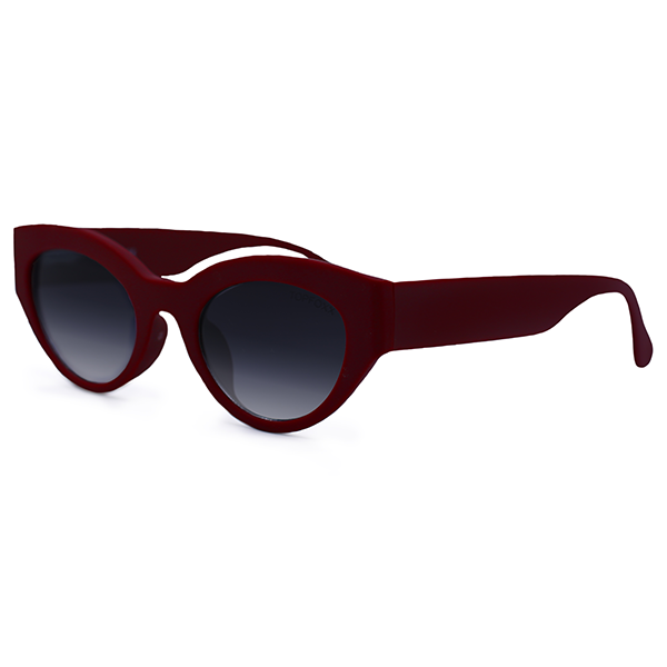 TopFoxx - Elizabeth - Ruby Oversized Cat Eye Sunglasses for Women- Stand Out Sunnies - Side Profile 