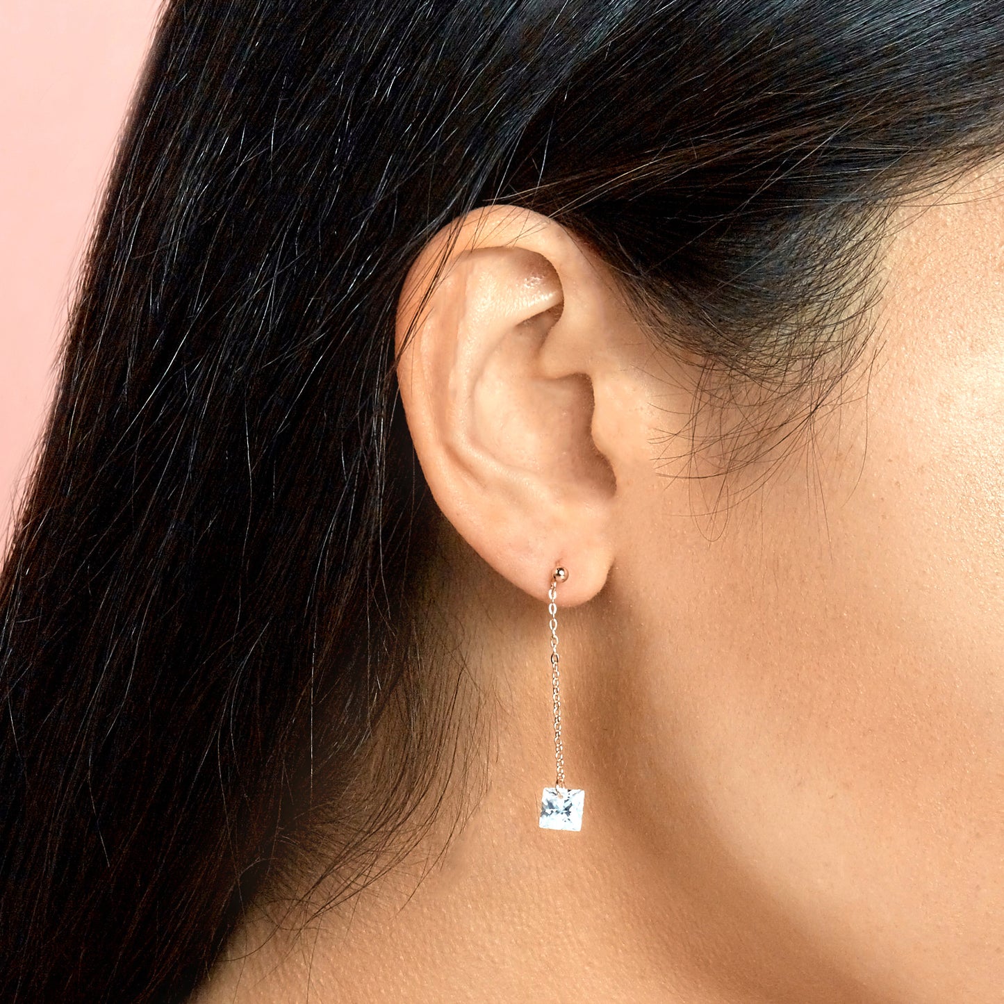 Topfoxx Jewelry Sterling Silver Earrings Enlightened Gold Clear Crystal