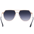 Aviator Sunglasses for Women Oversized - Black and Gold Aviator - Farrah Midnight - TopFoxx - Back Profile